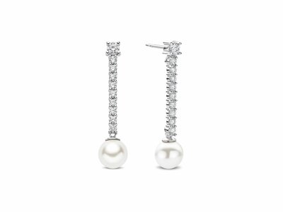 Ti Sento | Boucles d'Oreilles | Argent | Perles Synth. | Oxyde de Zirconium |  78070PW