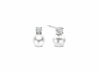 Ti Sento | Boucles d'Oreilles | Argent | Perles Synth. | Oxyde de Zirconium | 78060PW