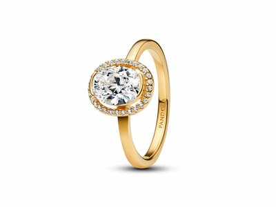 Pandora | Bague | Halo Ovale Scintillant | 163802C01