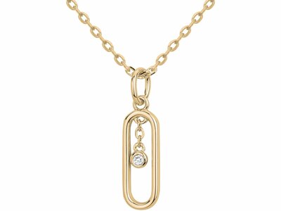 La Garçonne Diamant | Collier | Plaqué Or | Diamant 0.015ct | 26700082