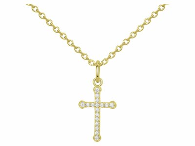 Loumya Silver | Collier | Plaqué Or | Oxyde de Zirconium | Croix | 76700364