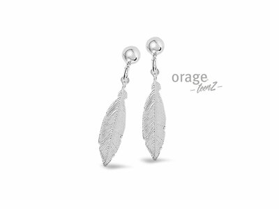 Orage Kids | Boucles d'Oreilles | Argent | Plume | K2853