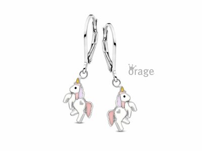 Orage Kids | Boucles d'Oreilles | Argent | Licorne | K2766