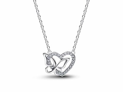 Pandora | Collier | Coeur et Papillon Entrelacés | 394477C01