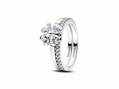 Pandora | Bague | Séparable Trèfle à Quatre Feuilles Scintillant | 194507C01