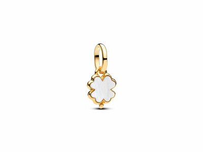 Pandora | Charm | Plaqué Or | Trèfle à Quatre Feuilles Blanc | 764564C01