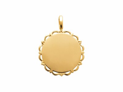 Bijoux  Paris | Pendentif | Plaqué Or | Personnalisable | 15mm | 2770300