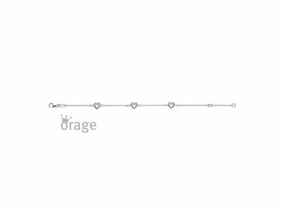 Orage Kids | Bracelet | Argent | Coeur Mullticolor | K3163