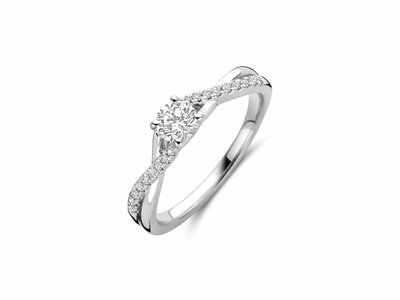 Diamants de Laboratoire | Bague | Or Blanc | Diamant de Synthèse 0.4ct | LAB27