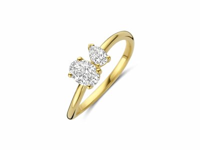 Diamants de Laboratoire | Bague | Or Jaune | Diamants de Synthèse 0.52ct IGI | 0.16ct | Lab112