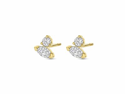 Diamants de Laboratoire | Boucles d'Oreilles | Or Jaune | Diamants de Synthèse 0.33ct | Lab130