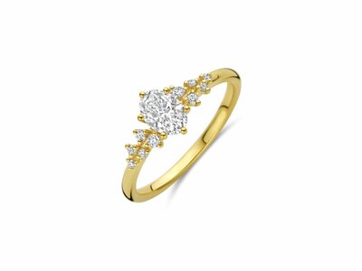 Diamants de Laboratoire | Bague | Or Jaune | Diamants de Laboratoire 0.52ct IGI | 0.10ct | Lab168