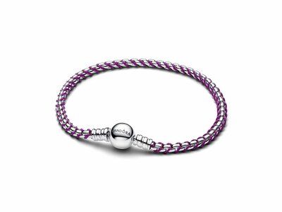 Pandora | Bracelet | Cordon Mauve | Argent | 593816C03