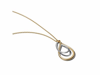 Pandora | Collier | Pendentif Double Bicolore | 364668C00