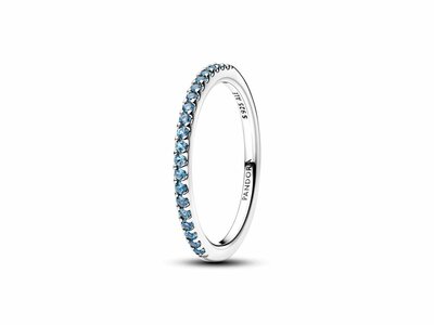 Pandora | Bague | Aigue Marine Scintillante | Synthétique Bleue | 192999C03
