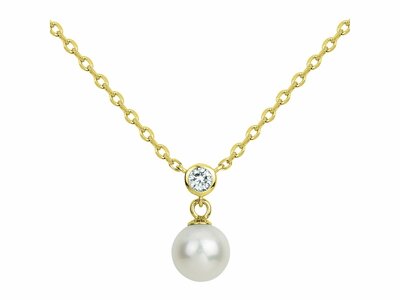 Loumya Steel | Collier | Laiton | Perle d'Eau Douce | 6mm | Oxyde de Zirconium | 76700506