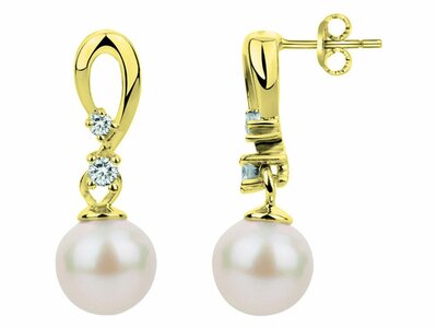 Loumya Steel | Boucles d'Oreilles | Laiton | Perles d'Eau Douce | 6mm | 76400499
