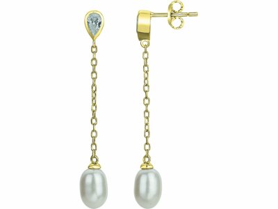 Loumya Steel | Boucles d'Oreilles | Laiton | Perles d'Eau Douce | 6mm | 76400507