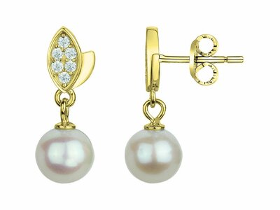 Loumya Steel | Boucles d'Oreilles | Laiton | Perles d'Eau Douce | 6mm | 76400510