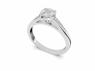 Loumya Gold "Or" | Bague | Or Blanc | Diamants 0.23ct | SLMP32H-18W