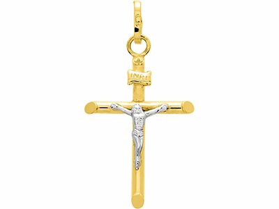 Loumya Gold "Or" | Pendentif | Or Jaune | Bicolore | 18x 25mm | Croix | 662050