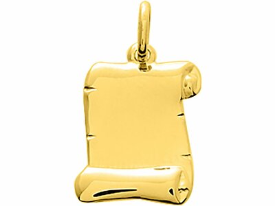 Loumya Gold "Or" | Pendentif | Or Jaune | Parchemin 10x 15mm | Personnalisable | 660031