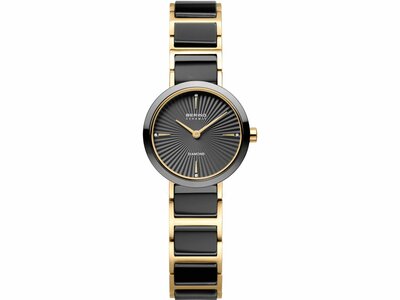 Bering | Femme | Quartz | Céramique | Noir Doré | 25mm | 10725-732