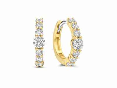 Ti Sento | Boucles d'Oreilles | Plaqué Or | Oxyde de Zirconium | 78073ZY