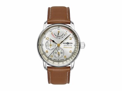 Zeppelin | Homme | Automatique | Cuir Brun | 42mm | 9690-1