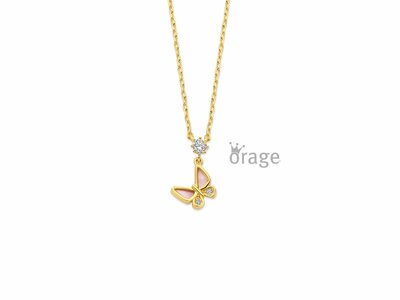 Orage Kids | Collier | Plaqué or | Papillion | Oxyde de Zirconium | K3102