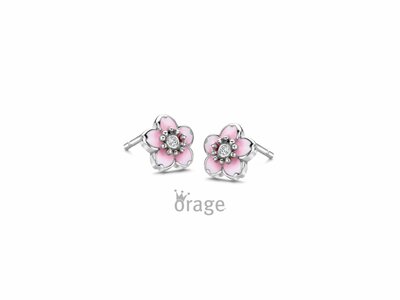 Orage Kids | Boucles d'Oreilles | Argent | Oxyde de Zirconium | Fleurs | K3123