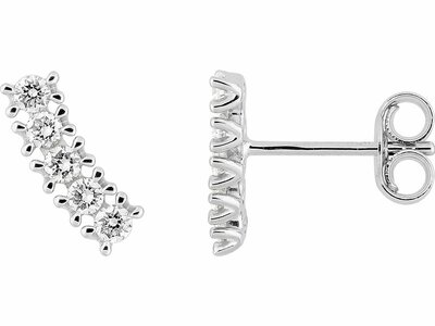 Diamants de Laboratoire | Boucles d'Oreilles | Or Blanc 9K | Diamants de laboratoire 0.22ct|9KLGD187W