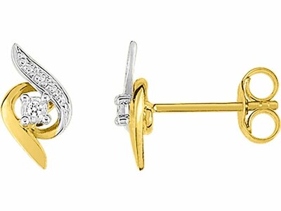 Loumya Gold "Or" | Boucles d'Oreilles | Or Jaune 9K | Diamants 0.012ct | 2ZA555BB4