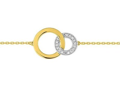 Loumya Gold "Or" | Bracelet | Or Bicolore 9K | Diamants 0.03ct | 9RZ623BB4