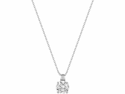Loumya Gold "Or" | Collier | Or Blanc 9K | Oxyde de Zirconium | ø6mm | 393028.Z1