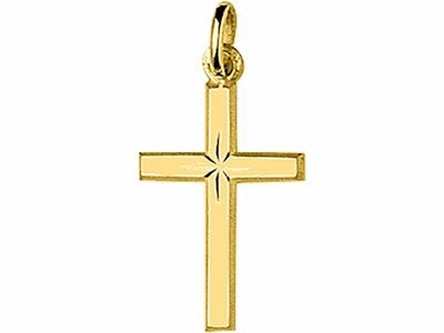 Loumya Gold "Or" | Pendentif | Or Jaune 9K | Croix | 12x22mm | 66093