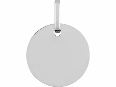 Loumya Gold "Or" | Pendentif | Or Blanc | Personnalisable | ø16mm | 661076