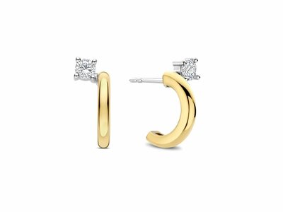 Ti Sento | Boucles D'Oreilles | Argent | Plaqué Or | Oxyde De Zirconium | 78082ZY
