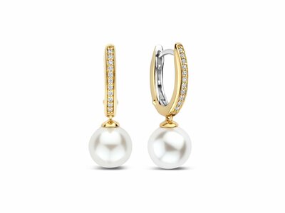 Ti Sento | Boucles D'Oreilles | Plaqué Or | Perles Synthétiques | 78092YP