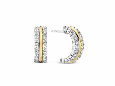 Ti Sento | Boucles D'Oreilles | Argent | Plaqué Or | Oxyde De Zirconium | 78101ZY