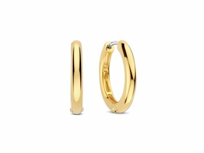 Ti Sento | Boucles D'Oreilles | Créoles | Plaqué Or | 7215SY