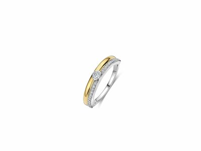Ti Sento | Bague | Argent | Plaqué Or | Oxyde De Zirconium | 12433ZY