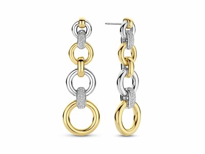 Ti Sento | Boucles D'Oreilles | Argent | Plaqué Or | Oxyde De Zirconium | 78090ZY