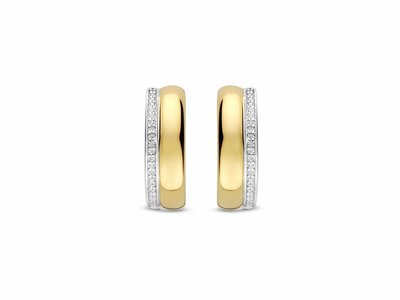 Ti Sento | Boucles D'oreilles | Argent | Plaqué Or | Oxyde De Zirconium | 78102ZY