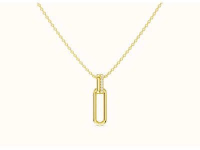 Diamanti Per Tutti | Collier | Plaqué Or | Diamants 0.018cts | M2792-3S3