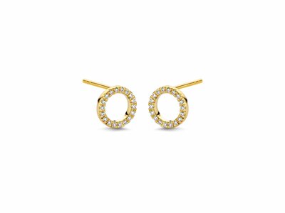 Diamanti Per Tutti | Boucles d'Oreilles | Plaqué Or |Diamants | M2108-3S4