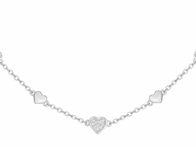 Loumya Silver | Collier | Argent | Oxyde de Zirconium | Coeurs | 70701121