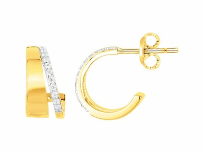 Loumya Silver | Boucles d'Oreilles | Plaqué Or | Oxyde de Zirconium | 76400098BJ