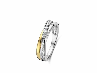 Naiomy Silver | Bague | Argent | Bicolore | Oxyde de Zirconium | N6P54
