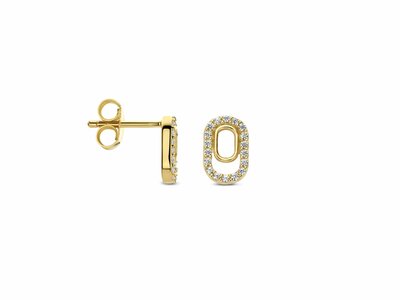 Naiomy Silver | Boucles d'Oreilles | Plaqué Or | Oxyde de Zirconium | N6S66